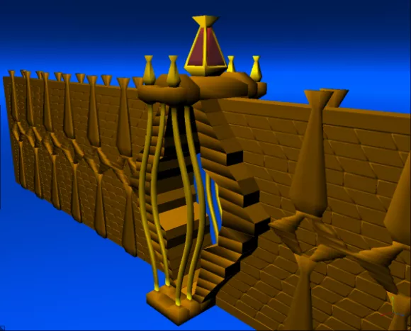 Monastery Building Low Poly 3d model