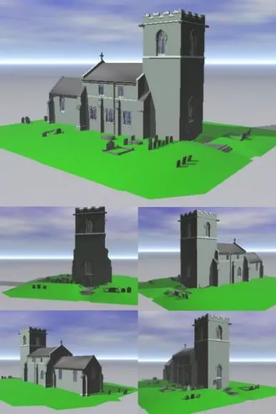 Chinese Ancient Building With Corridor 3d model