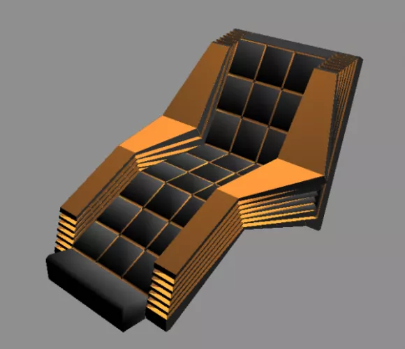 Bar Chair With Circle Stand 3d model