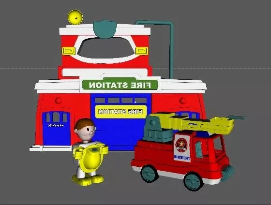 Firetruck Plastic Toy 3d model Firetruck Plastic Toy 3d model