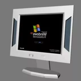 Flat Lcd Window Xp 3d model