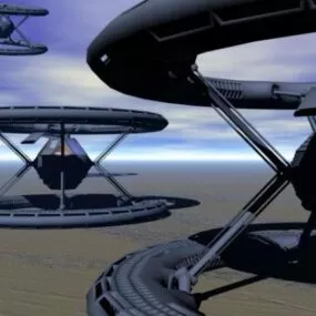 Explorer Flying Spaceship 3d model
