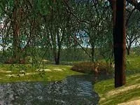 Green Forest Trees 3d model