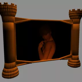 Frame With Column 3d model