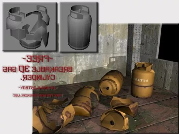 Gas Cylinder 3d model Gas Cylinder 3d model