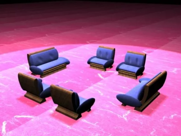 Bench Sofa Waiting Furniture 3d model