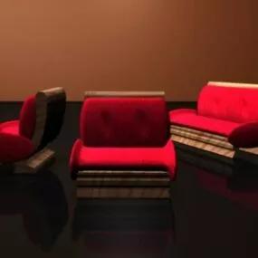 Antique Furniture Sofa 3d model