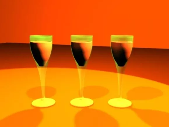 Wine Glass Set Tableware 3d model Wine Glass Set Tableware 3d model
