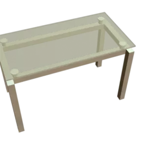 Glass Table Brass Frame 3d model