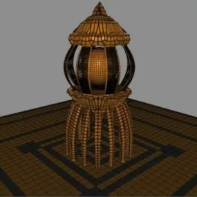 Gold Lamp Holder 3d model