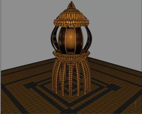 Traffic Lamp Three Lamps 3d model