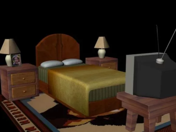 Coffee Table With Shelf Under 3d model