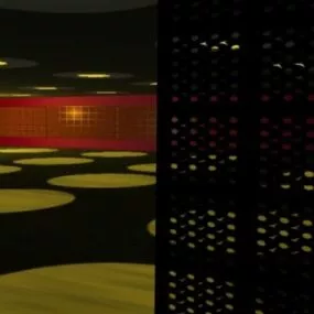 Hall With Lights 3d model