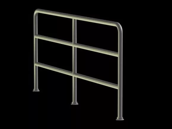 Industrial Handrail 3d model Industrial Handrail 3d model