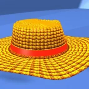 Fashion Hat Panama 3d model