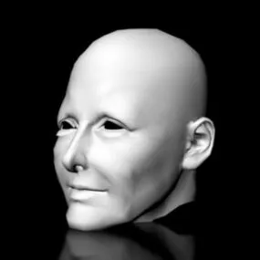 Old Man Head Sculpture 3d model