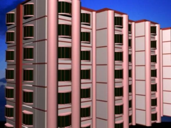 Bates House Building 3d model