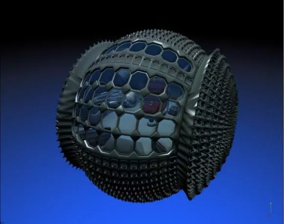 Sphere Bot With Armor 3d model Sphere Bot With Armor 3d model