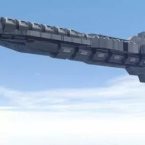 Futuristic Cargo Ship Transport 3d model