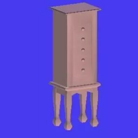 Side Cabinet Vintage Design 3d model