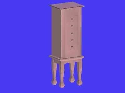 Decorative Tv Cabinet With Table 3d model
