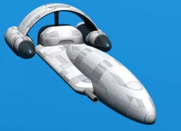 Scifi Bomber Aircraft 3d model