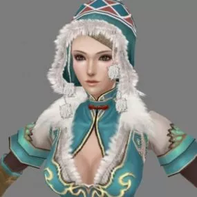 Beauty Anime Girl 3d model