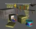 Kids Room Furniture Set 3d model