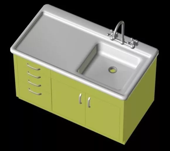 Round Sink Polished Stone 3d model