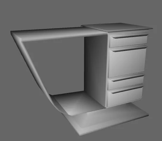 Glass Coffee Table Two Layers Shelf 3d model
