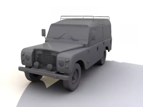 Satellite Truck With Antenna 3d model