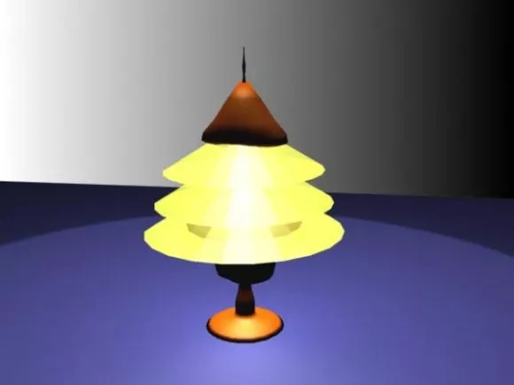 Silver Curved Arm Floor Lamp 3d model