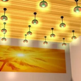 Ceiling Lamp Bulb Light 3d model