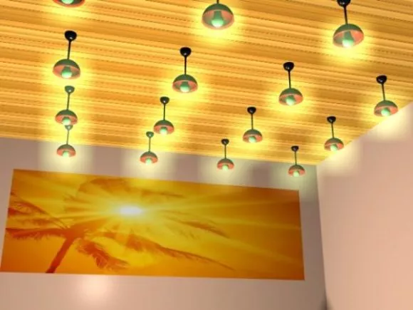 Ceiling Lamp White Shade 3d model