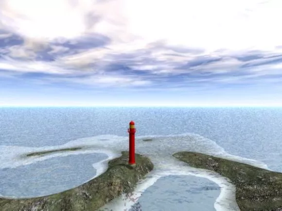 Ancient Rock Lighthouse Building 3d model