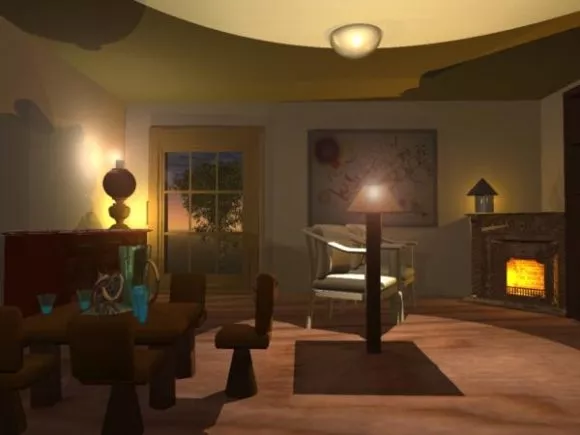Empty Conference Room Interior 3d model