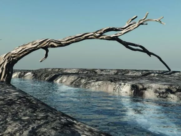 Thunder Lightning Hill Landscape 3d model