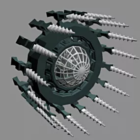 Circular Crystal Drop Chandelier 3d model