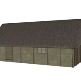 Medieval House Stone Wall 3d model