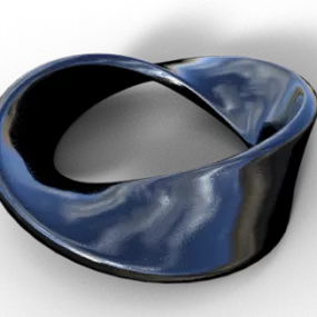 Circle Liquid Shape Decoration 3d model