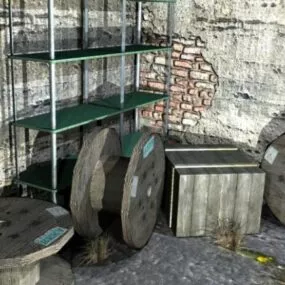 Old Furniture Set 3d model