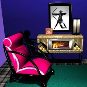 Modern Living Room Furniture 3d model