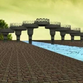 Bridge Building Module 3d model