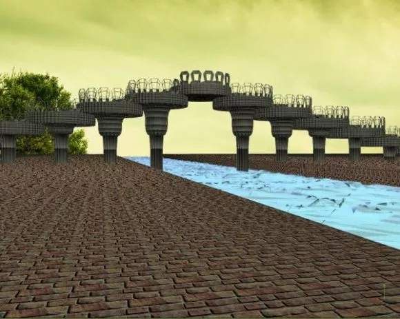 Bridge Building Module 3d model Bridge Building Module 3d model