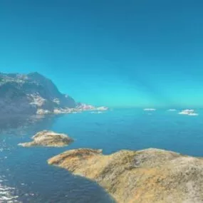 Mountain Lake Landscape 3d model
