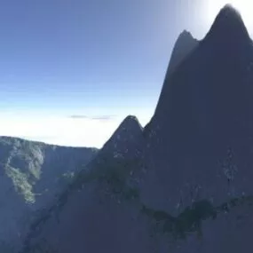 Landscape Mountain Top View 3d model