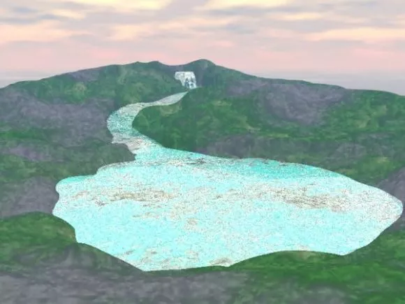 Jungle Stream Landscape 3d model Jungle Stream Landscape 3d model