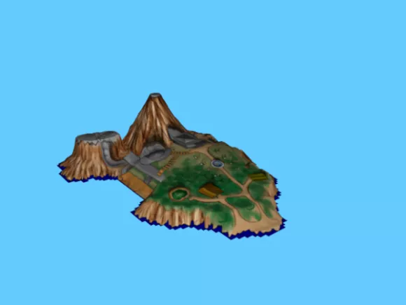 Island With Mountain 3d model Island With Mountain 3d model