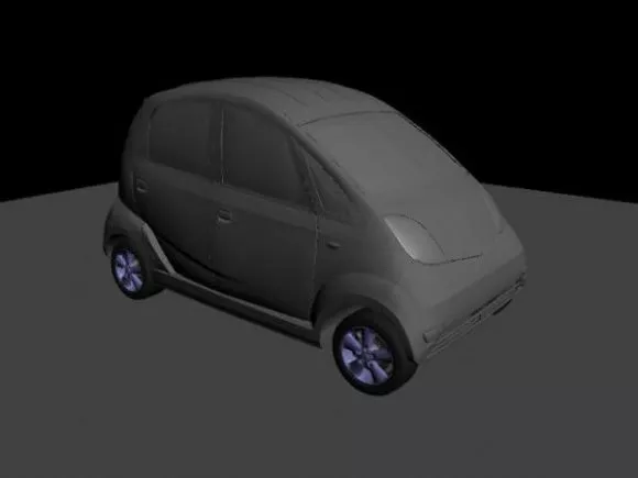 Futuristic Car Industrial Steel Cover 3d model