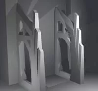 Gothic Church Stut Component 3d model